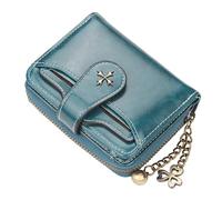 Small Wallet for Women Mini Leather Cash Wallets Zip Bifold Goth Purse Vintage Wallet Grunge Coin Pocket (Black), Blue, Small Wallet for Women Mini Leather Wallets Goth Purse Vintage Wallet Grunge