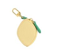 Small Wallets for Women Lemon Purse Cute Coin Purse with Keychain PU Leather Travel Purse Accessories Purses for Women Small Size Yellow Fruit Zip Pouch