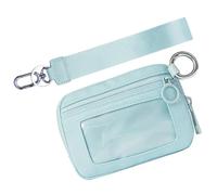 Small Wallets Women | Fashion Purse Bracelet Wallet, Card Organizer Coin Pocket, Waterproof Zipper Pouch with ID Window Wallet for, Ice Blue, Consulte la descripción, See description