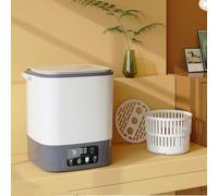 Small Washing Machine 10L Large Capacity Washer 9.5X9.5X11in Portable Washing Machine For RV Home Apartments Dorms Camping Travel Space Saver(Gray)