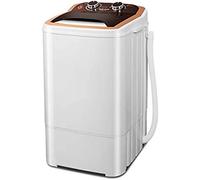 Small Washing Machine 3kg Environmental Protection PP Purple Light Antibacterial Drum Washing Machine, 3.0kg Small Capacity Washing Machine, 240W Semi-automatic Removable Drain,Gold
