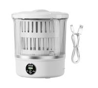 Small Washing Machine - Eliminates Laundry Pile Ups, White Compact Cylinder Layout, 3L Fluid Capacity + 6000mAh Battery, Waterproof Rigid PP Synthetic Base - For Apartment Dorms & Travel