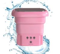 Small Washing Machine - Foldable Washer with Drain Basket Lightweight Automatic Washing Machine | Touch Screen Washing Machine for Apartment Laundry Camping RV Travel Baby