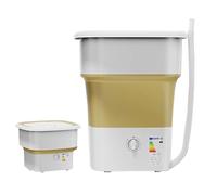 Small Washing Machine Portable Washing Machines Large Capacity Portable Washable bed Sheets for Home use Small Washing Machine for Socks and Underwear for Dormitory use(Yellow)