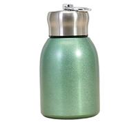 Small Water Bottle 300ML Safe Stainless Steel Small Flask Vacuum Insulated Thermal Cup Leak-Proof Portable Mini Water Bottle with Hook Ideal for Home Indoor Outdoor Green