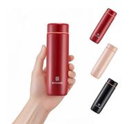 Small Water Bottle Steel 285ml/9.6oz Flask for Hot Drink, Metal Water Bottle Insulated Stainless Steel Water Bottles Flask(Red)