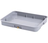 Small Water Tray, can be Embedded in The Drip Pan, with 27in Hose, Easy to Carry, ABS Material, Suitable for Kitchen, Dining Table(Gray,36x25x5cm/14x10x2in)