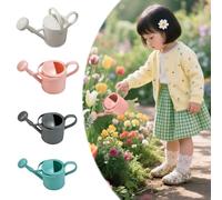 Small Watering Can for Kids, Mini Plastic Plant Watering Can with Long Spout, Sprinkling Kettle Bucket Small Tin Flower Pots for Indoor Outdoor Gardening (Pink)