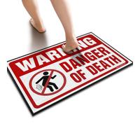 Small Welcome Mat Warning Danger Of Death Floor Mat Stuff For Your Room | Welcome Mat For Classroom Sweet Home Mat Indie Room Decor Spring Rug Outdoor(40X60CM)