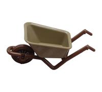 Small Wheelbarrow Toy - Dollhousee Miniature Wheelbarrows | Microo Landscape Cart Miniature Wheelbarrow | Toy Wheelbarrow Figurines | Garden Wheelbarrow for Kids, Dollhouses Decor and Flower Pots