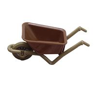 Small Wheelbarrow Toy - Dollhousee Miniature Wheelbarrows | Microo Landscape Cart Miniature Wheelbarrow | Toy Wheelbarrow Figurines | Garden Wheelbarrow for Kids, Dollhouses Decor and Flower Pots