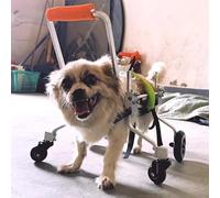 Small Wheelchair Stroller for Dogs, Pet Mobility Aid with 4 Wheels, Full Support Canine Rehabilitation Cart for Small Breeds, XS Size Puppy Walking Device