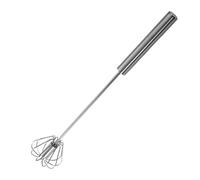 Small Whisk Hand Blender Semi-Automatic Egg Push Whisk Stainless Steel Beater Milk Frother Rotating Mixer Stirrer for Cooking Whisking Beating