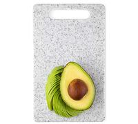 Small White Chopping Board - 25 x 15cm Granite Effect. Hygienic, Knife Friendly When Cutting Or Preparing in The Kitchen. Scratch Resistant, Double-Sided Use, Ridged & Tough. Dishwasher Safe.
