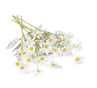 Small White Daisy Flowers Artificial, 7Pcs Fake Daisies Chamomile Flower, Spring Wild Flower For Party Decor(White)