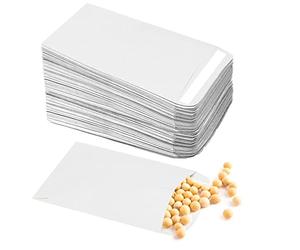 Small White Envelopes 100 Pcs, Self-Adhesive Seed Packets Coin Envelopes Mini Money Envelope for Wages Seeds Coins Beads Small Items 10x6cm