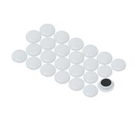 Small White Planning Office Magnets for Fridge, Whiteboard, Noticeboard, Filing Cabinet - Pack of 24