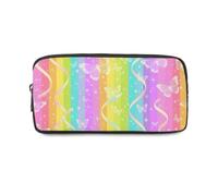 Small White Stars School Supplies Pencil Case with Zip Up Pencil Cases for Secondary School Pen Pouch Supplies for Boys Secondary High College Sixth Form Stationery Gifts Women Men