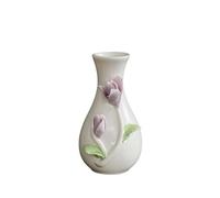 Small White Vase Ceramic Vase For Pampas Grass Table Decorations Centrepiece, Bedroom Accessories, Room Deco Boho Home Mini Vase Ornaments Aesthetic Decor Living Room (C)