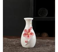 Small White Vase Ceramic Vase For Pampas Grass Table Decorations Centrepiece, Bedroom Accessories, Room Deco Boho Home Mini Vase Ornaments Aesthetic Decor Living Room (H)