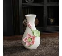 Small White Vase Ceramic Vase For Pampas Grass Table Decorations Centrepiece, Bedroom Accessories, Room Deco Boho Home Mini Vase Ornaments Aesthetic Decor Living Room (F)