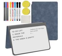 Small Whiteboards A5 Whiteboard Notebook, Mini Desk White Boards with Erasable Pens, Double Sided Portable Memo Whiteboard to-do List Reusable to Do List Notebook for School Office Desk Notes Message