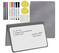 Small Whiteboards A5 Whiteboard Notebook, Mini Desk White Boards with Erasable Pens, Double Sided Portable Memo Whiteboard to-do List Reusable to Do List Notebook for School Office Desk Notes Message