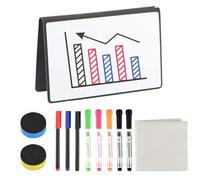 Small Whiteboards A5 Whiteboard Notebook, Mini Dry Erase Whiteboard Notepad, Small White Board Note Pad, Reusable to Do List Notebook with Pens & Erasers for School Office Desk Notes Message