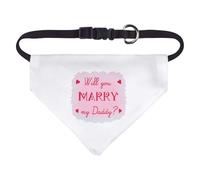 Small 'Will you Marry my Daddy?' Dog/Cat/Pet Bandana (PD00047587)