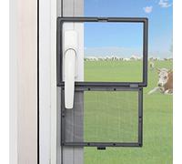 Small Window for Magnetic Window Screen (Dark Grey-Small Window with Black mesh, 8"x6")