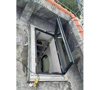 Small Window In A Buildings Roof, Roof Lighting Well Window, with Double Layer Tempered Glass, for Garage, Basement, Loft, Dark Room, Sun Room,002,850 * 850