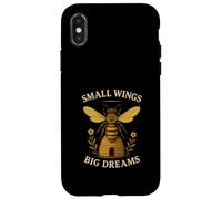 Small Wings Big Dreams Inspirational Bee Lover Case for iPhone X/XS