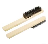 Small Wire Brush 20cm for Rust and Scale Removal | Comfortable wooden handle, non-slip grip, 20cm length, for ideal for detailed scrubbing tasks
