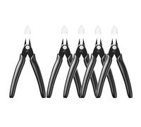 Small Wire Cutters 5-Pack Diagonal Flush Cutters 5" Black