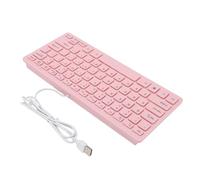 Small Wired Keyboard Roseate Quiet USB Keyboard for Gaming and Working Compact Design Anti Slip Foot Pads (English Version)
