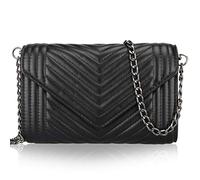 Small Women Leather Crossbody Bag for Iphone Clutch Purse Wallet Black Designer Shoulder Bag Chain Quilted Cross Body Clutch Bag, Black1
