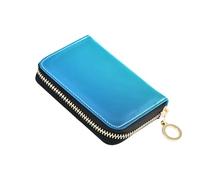 Small Women's Wallets RFID Blocking Credit Card Holders Zip Around Mens Wallet with Coin Pocket Dark Blue Abstract Shining