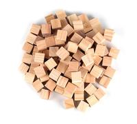 Small Wooden Cubes, 105 Pcs 20mm/0.78 Inch Wooden Blocks for Crafts, Wood Blocks, Unfinished Square Wood Cubes, Natural Solid Wood Square Blocks for Carving Puzzle Making DIY Projects Decoration