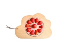 Small Wooden Cutting Board,Wooden Charcuterie Chopping Board Tray | Natural Wood Texture Cutting Board for Steak, Fruit. Cake, Bread, and Pizza