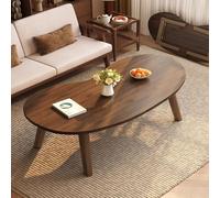 Small Wooden Folding Coffee Table,Foldable Aent Center Tables for Spaces,Single Layer Wood Table,Cashew Shaped Home Office,natural,120 * 55cm