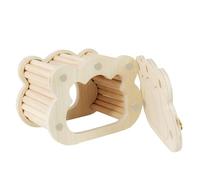 Small Wooden Hamster House, Cute Small Wooden Cloud House, Wooden Hamster Hideaway | Forest House Habitats Decor for Small Pets, Habbi Hut
