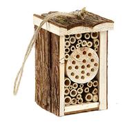 Small Wooden Insect Hotel Eco Friendly House Natural for Bee Butterfly 16.5cm