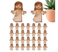 Small Wooden Jesus Figure | Miniature Jesus Figurines,Miniature Jesus Figurines, Jesus Christ Christian Decorations, Exquisite Little Jesus Figures for Easter