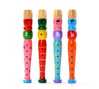 Small Wooden Recorders Colorful Flute Learning Rhythm Musical Instrument Baby Early Education Music Sound Wooden Flute