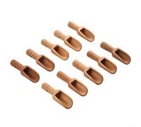 Small Wooden Scoop Spoon for Salt Sugar Coffee Spices Beans Rice Tea Flour Kitchen Cooking Tool Made of Natural Lotus Wood 10 Count Pack