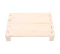 Small Wooden Stool High Bed Step Stool for Bedroom | 30x20x6cm Size, Khaki Finish, Easy to Carry and Store, Space Saving Design for Getting off Bed