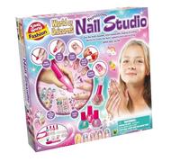 Small World Fashion Professional Unicorn Nail Studio Set, Multi-headed Shaping Tool, Crystal Stones, Trendy Stickers, Special Polish, Ages 8+