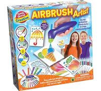 Small World Toys Creative Airbrush Artist Set, 16 Stencils, Professional Device with Glitter Effects, Create Stunning Works of Art, for Boys and Girls Ages 7+