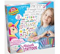 Small World Toys Creative Unicorn Tattoo Art Set, 240+ Designs, Children's Colouring Activity Kit to Personalise Body Stickers for Ages 6+