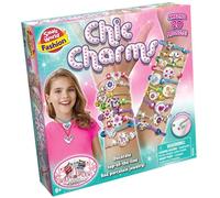 Small World Toys Fashion Chic Charms Jewellery Making Kit, 20 Projects, Crystal Gem Decorating Set, Ages 8+